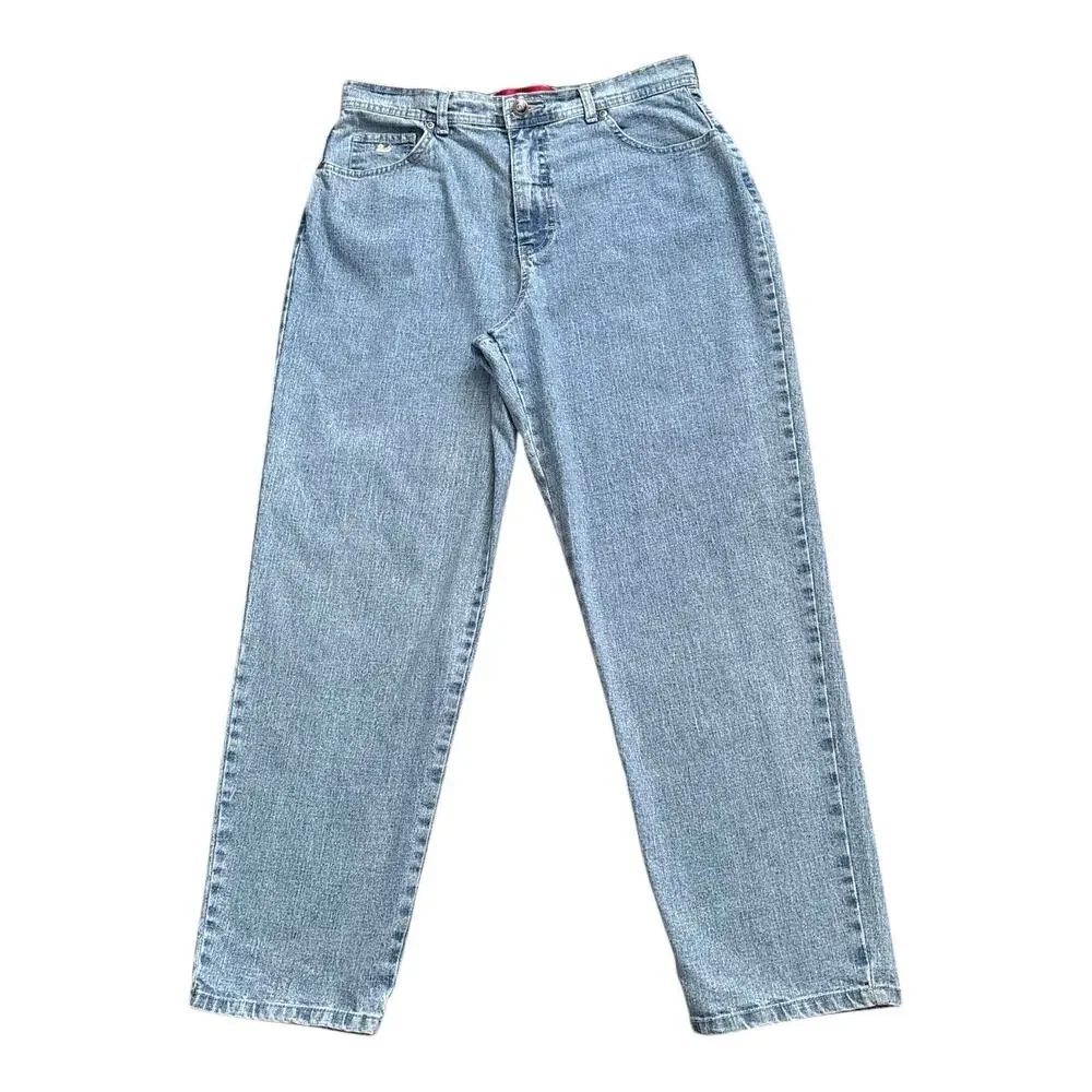 Gloria Vanderbilt Jeans Womens 14 Short High Rise Straight Leg Light Wash